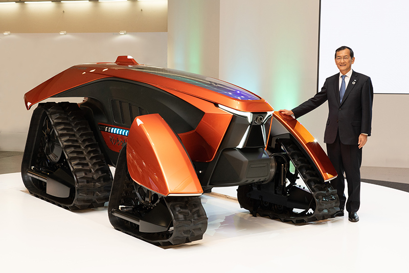 Mr. Kitao with concept tractor