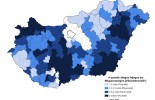 1. térkép: A szántóföldek átlagárai 2021-ben Magyarországon járásonként (Forrás: TAKARÉK Termőföldindex)